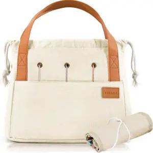 스타일리시한 코바늘 가방 정리함으로 실을 쉽게 정리할 수 있습니다 - 내구성이 뛰어난 캔버스 8포켓으로