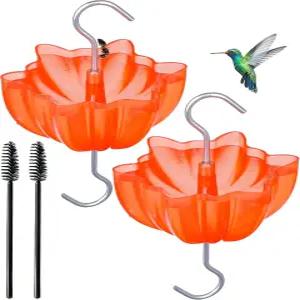 벌새와 오리올 피더를 위한 개미 해자 설탕 꿀물을 보호하는 청소 브러시 포함 빨간색 2팩