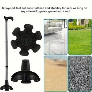 6개 지팡이 팁 휴대용 공용 교체용 3/4인치 자립형 고무 발