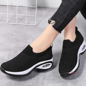 여자 슬립온 운동화 검정 엄마 코디 신발 선물 데일리zab260