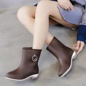 인기상품 패션슈즈 방수 발목장화 링포인트 레인부츠 여성신발 [W960A08_260408]