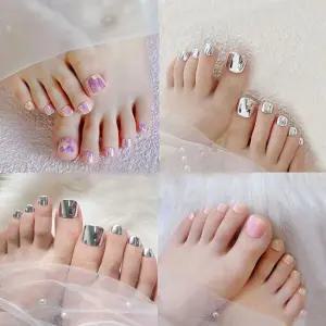 [에스에스_62]네일아트 여름맞이 패디팁 네일 24p 5종