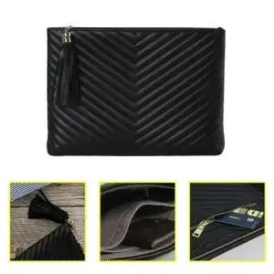 클러치백 사선 볼륨패턴 참장식 소가죽 여성 손가방