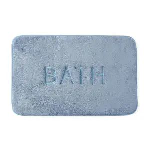 [골드스마일]다용도 극세사 발매트 주방 욕실 현관 블루