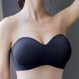 오프숄더브라 심리스 노라인 튜브탑 오프숄더 브라 웨딩브라 블랙