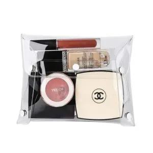 투명 PVC 메이크업 파우치 대형 4P 여행 다용도 가방