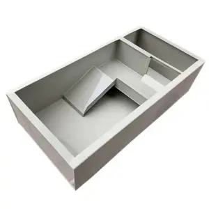 반수생 거북이 어항 구피 하우스 아크릴 상자 탱크 측면배수85x45x30