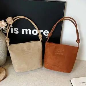 숄더백 로프끈 페이크 무스탕 세무 텍스처 가방 5색