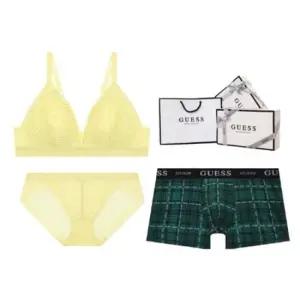 게스 언더웨어 모던 레이스 아웃밴드 브라렛 남여 커플속옷세트 ODWBR293YE870GR 392706