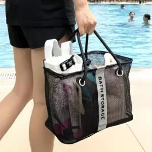 [SBD] 물빠짐 블랙 목욕가방 메쉬 소형