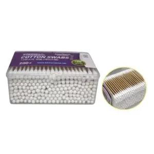 [에스에스_62]나무스틱 순면 위생면봉 원형면봉 200개입