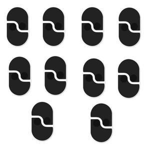 10 교체 매직 마사지 스티커 Youpin LF Leravan TENS 펄스 전기 릴렉스 근육 용 패드