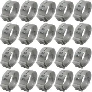 OCS 부품 외티커 이어 클램프 167 시리즈 304 스테인리스 스틸 18.5mm 크기 20개입 밴드 치수 7 x 2년 보증