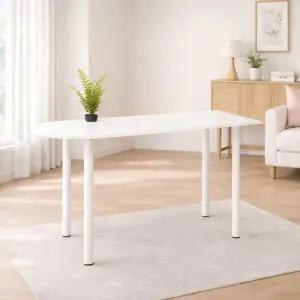 아트박스/가구느낌 하입반원책상 반타원 식탁 거실테이블 1200x600