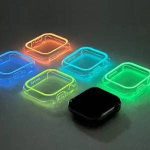 엔터콘 애플워치 야광 케이스 하드 범퍼 베젤링