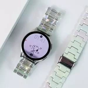 [RIZPICK]엔터콘 갤럭시워치 오로라 투명 블럭 스트랩