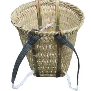 대나무 바구니 망태 넝마 고추끈가방
