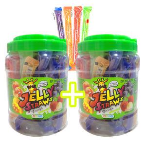 [키즈웰] 젤리스트로우 800g + 800g (2통) 얼려먹는 젤리 어린이 간식 유치원 학교 학원 사무실 단체 젤리뽀 하리보 제로 쪼구미 산리오