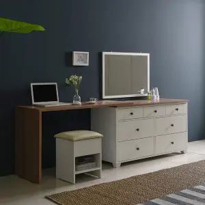 [장인가구]뉴 로망스 확장형 화장대(스툴포함)