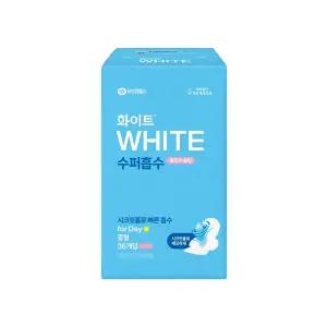 화이트 생리대 시크릿홀 수퍼흡수 울트라슬림 중형 36개입 1팩