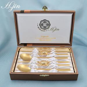 H.jin 현진통상 백수백복 골드티타늄수저 2인세트/직원 정년 퇴직 퇴임 선물 기념품 추천