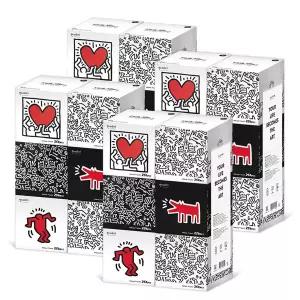 키스해링 ORIGINAL 천연펄프 미용티슈 250매 6입 4팩