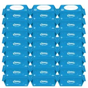 크리넥스 코튼클린 소프트 물티슈 캡형 90매 x 24개