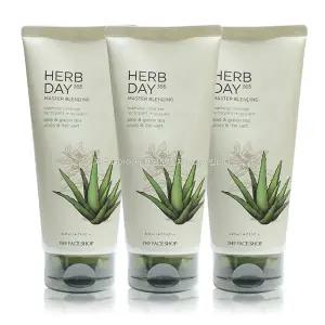 더페이스샵 허브데이 365 마스터 블렌딩 알로에 앤 그린티 클렌징폼 170mlx3ea 폼클렌징 세안제 비누