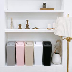 앤스윙 휴지통 8L 스윙뚜껑 틈새 주방 슬림 쓰레기통