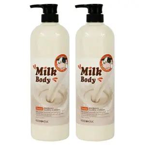 [푸드어홀릭](1+1/무배)푸드어홀릭 밀크 우유 바디클렌져 1000ml 대용량 /바디워시