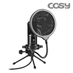 1인방송 USB 마이크 노이즈캔슬링 삼각대 쇼크마운드 팝필터 홈레코딩 유튜브용 MK4020UB