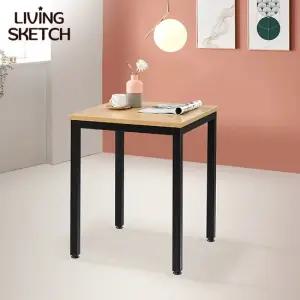 보브 600 사각 블랙 네츄럴 업소용 테이블 2인 카페 티테이블 원룸 식탁