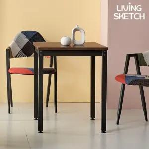 보브 600 사각 월넛 업소용 테이블 2인 카페 티테이블 원룸 식탁