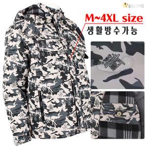 DH방수방한 점퍼 겨울 남성 솜 빅사이즈 단체복 유니폼 상의 작업복 후드