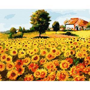 [아트조이]붉은 해바라기 밭 (캔버스) 명화그리기 40x50 (퍼즐사랑)