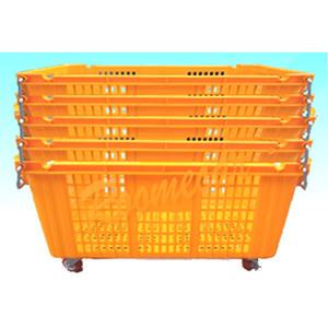5개 이사바구니 운반상자 바퀴 노랑 이삿짐 프라스틱