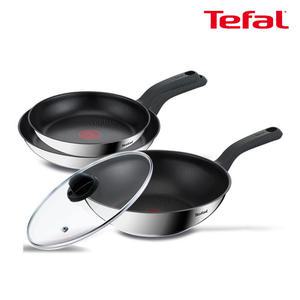 테팔 인덕션 에센스쿡 4종(팬20+28+웍28+유리뚜껑28)