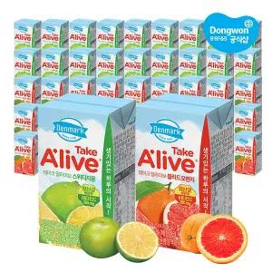 [동원] 덴마크 테이크얼라이브 블러드 오렌지120ml x24개+스위티자몽120ml x24개(총48개)