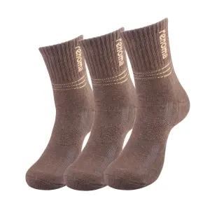 레노마 (Q타입) 스포츠 긴목 등산양말 남성용 3족 브라운, 1팩