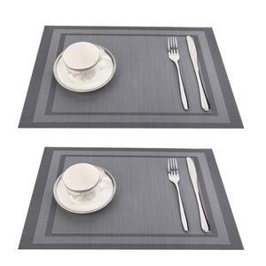 룰루홈 모던 투톤 테이블매트 딥그레이, 2개, 1개