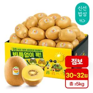 [사전예약 4/15부터][5kg내외] 제스프리 점보 골드키위 (개별 150g내외 30-32입) 이중포장