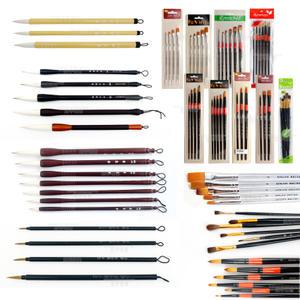 둥근붓 납작붓 아크릴붓 붓세트 학생 고급 서예붓 겸호필 세필붓 면상필 채색붓 미술붓 그림붓 미술 준비물