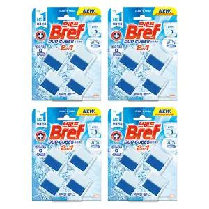 브레프 듀오큐브 변기세정제 하이진 4입, 4개 (총 16개)