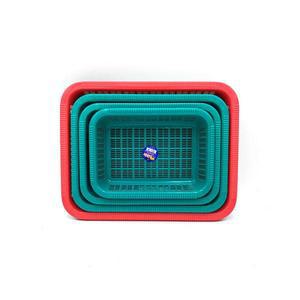 주름소쿠리(색상랜덤) 직사각소쿠리 채반 광주리