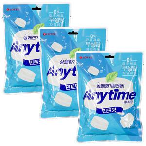 롯데제과 애니타임 밀크민트 185g x 3개,개운한 무설탕 캔디