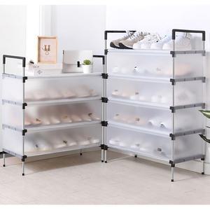 커버형 조립식 신발 정리함 풀커버 이동식 간이 신발장 정리대 거치대 높이조절 글로벌와이