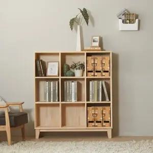 보루네오 마르체 하임 3x3 원목 책장 BGM104