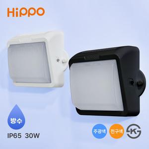 히포 LED 벽부등 주차장 진입등 30W 국내생산 방수등 야외조명 외부등 각도조절 국산
