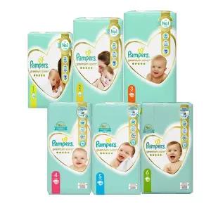 [팸퍼스]유럽산 팸퍼스 프리미엄케어 기저귀 밴드 1 2 3 4 5 6 바우처