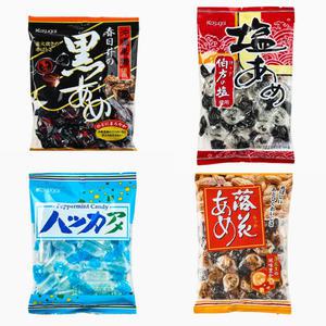카수가이 4종 사탕 세트(흑 소금 땅콩 박하) 일본사탕 수입과자